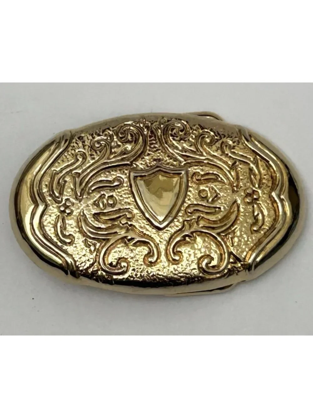 Vintage Ornate Western Floral Scroll Belt Buckle Embossed Country Western Wear